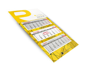 Kalendarz trojdzielny z wypuklą glowką